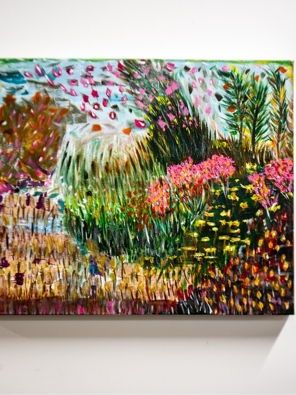 Garden in Motion Hand-Painted Floral Landscape Canvas Wall Art